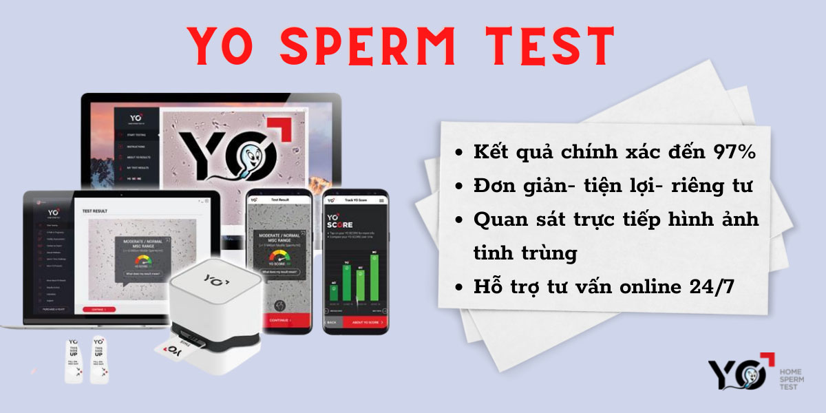 Yo Sperm Test- Kiểm tra chính xác chất lượng tinh trùng ngay tại nhà