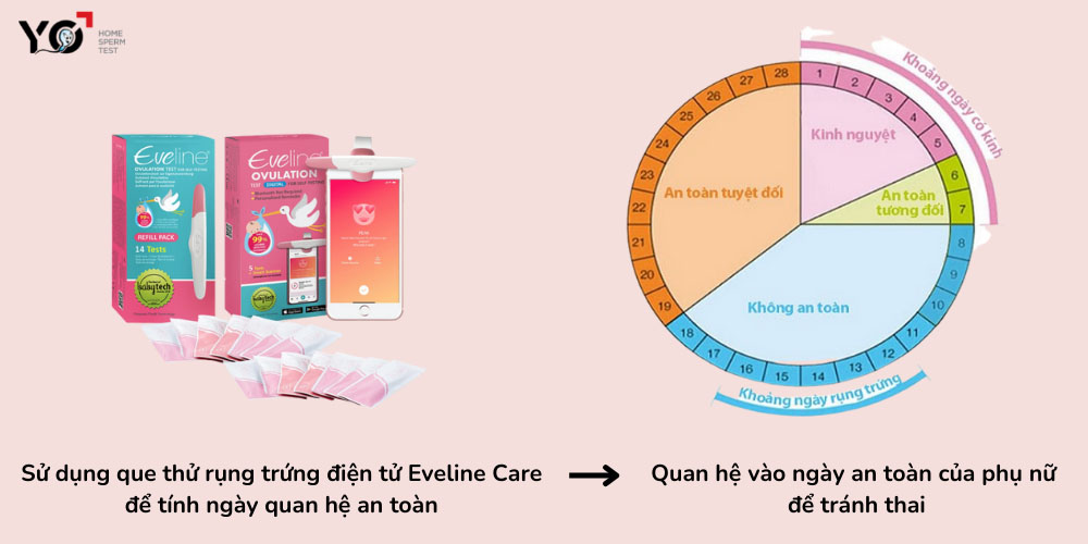 Tránh thai bằng cách tính ngày an toàn với que thử rụng trứng Eveline Care