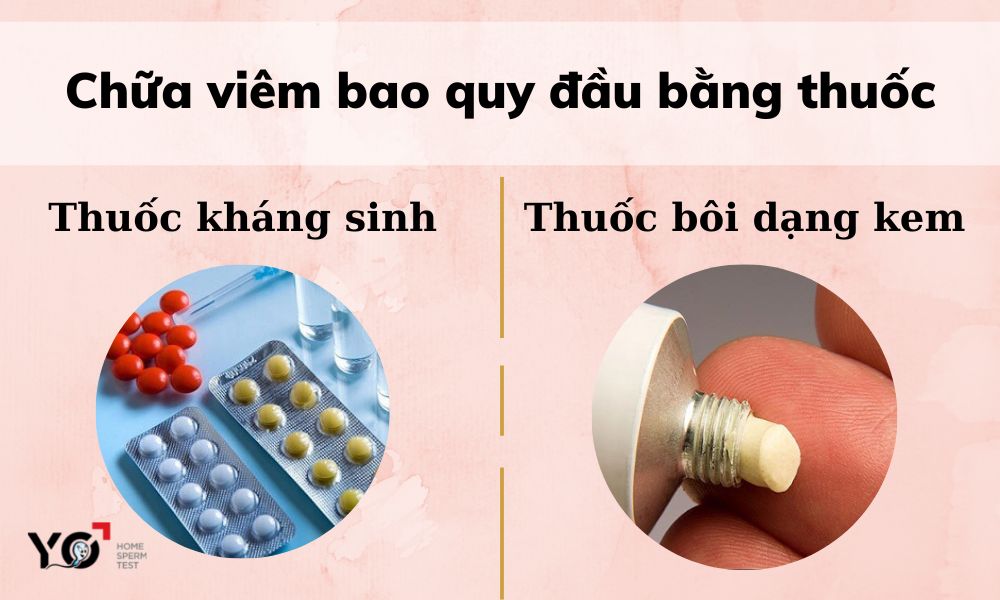Cách chữa viêm bao quy đầu bằng thuốc